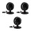 3Pcs Portable USB Car Fans ABS Compact Low Noise Adjustable Black 5