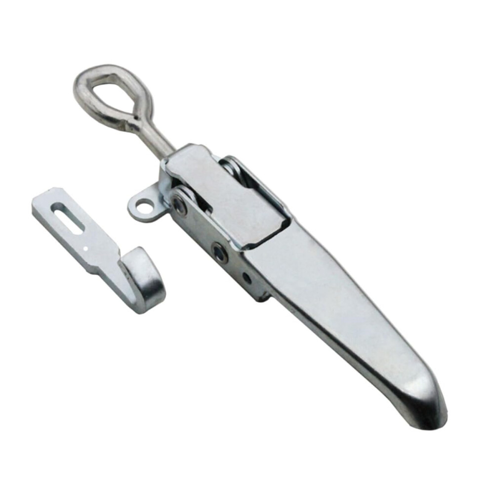 Heavy Duty Trailer Hitch Latch Clamp With Dual Gate Lock Silver For Trucks Trailers Containers 9169991116808