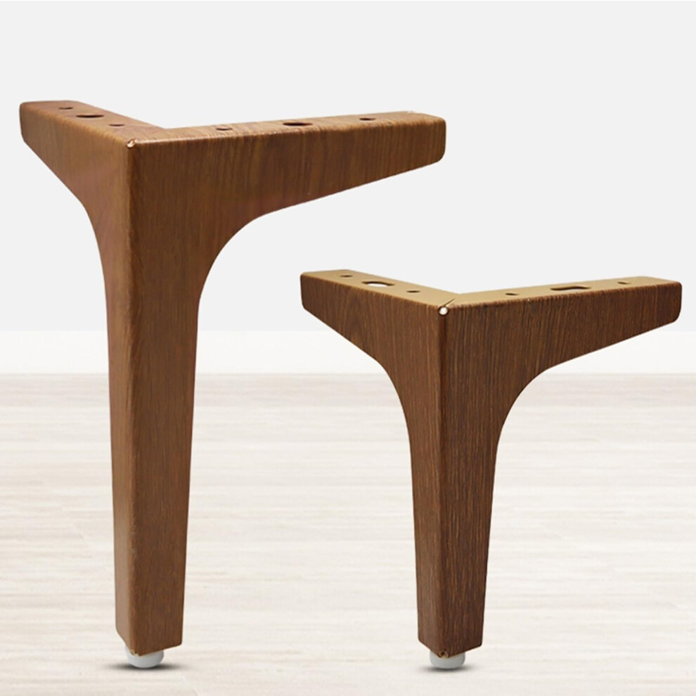 4X Brown 13Cm Triangular Furniture Legs, Metal Cabinet Feet, Steel, 400Kg Load, Wearresistant 9169991116853