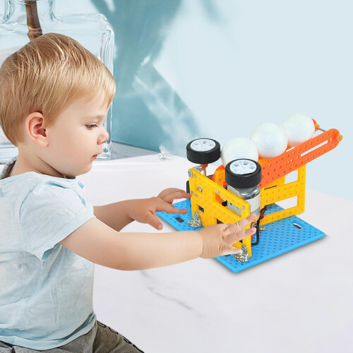 STEM Educational Kit with MotorDriven Ball Pitcher, Adjustable Angle DIY Physics Experiment Set 2
