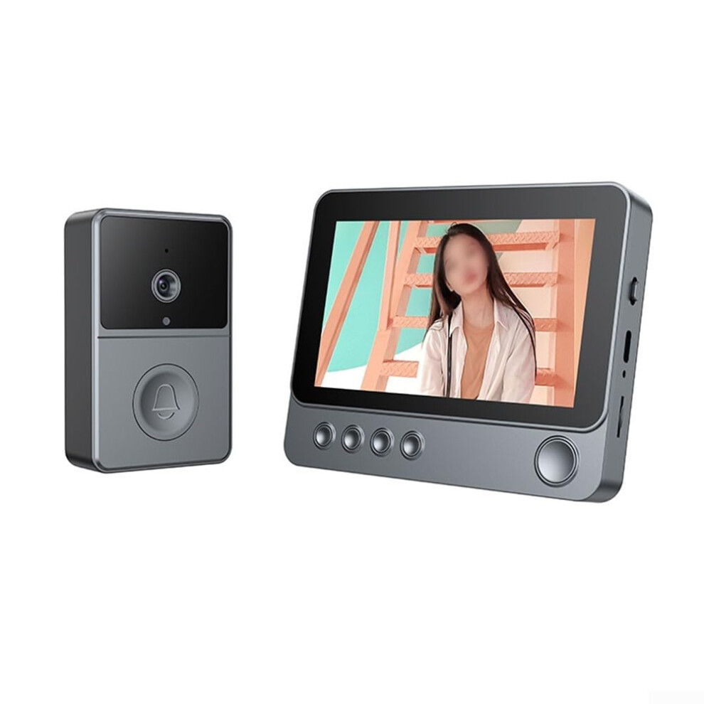 Wireless Video Doorbell With 4.3Inch Display And Realtime Twoway Audio For Home Security 9073542389521