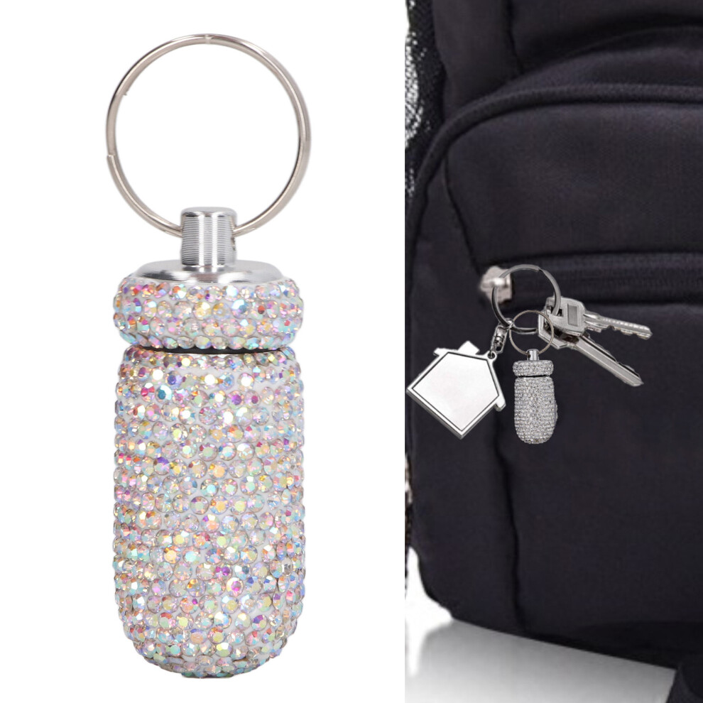 Aluminum Alloy Rhinestone Medicine Bottle 4.5ml Portable Case