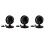 3Pcs Portable USB Car Fans ABS Compact Low Noise Adjustable Black 7