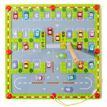 Magnetic Alphabet Maze Montessori Wooden Puzzle for Preschool Kids Fine Motor Skills Training