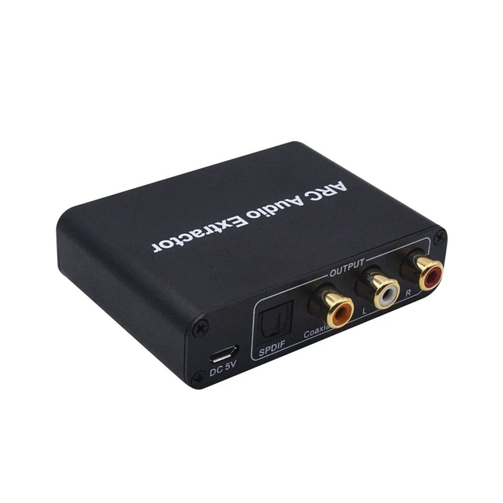 192Khz Aluminum Arc Audio Adapter -Compatible Audio Extractor Digital To Analog Audio Converter Spdif Coaxial 6031264403799