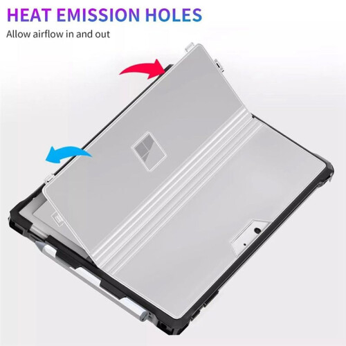 Tablet Case Shell for  Surface Pro 7 /Pro 7/Pro 6/Pro 5/Pro 4 All-in-One Cover with Pen Holder, Kickstand,A 2