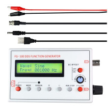 FG-100 Generator Sygnału Funkcyjnego DDS Licznik Częstotliwości 1Hz - 500Khz Sinusoida z Kablem BNC