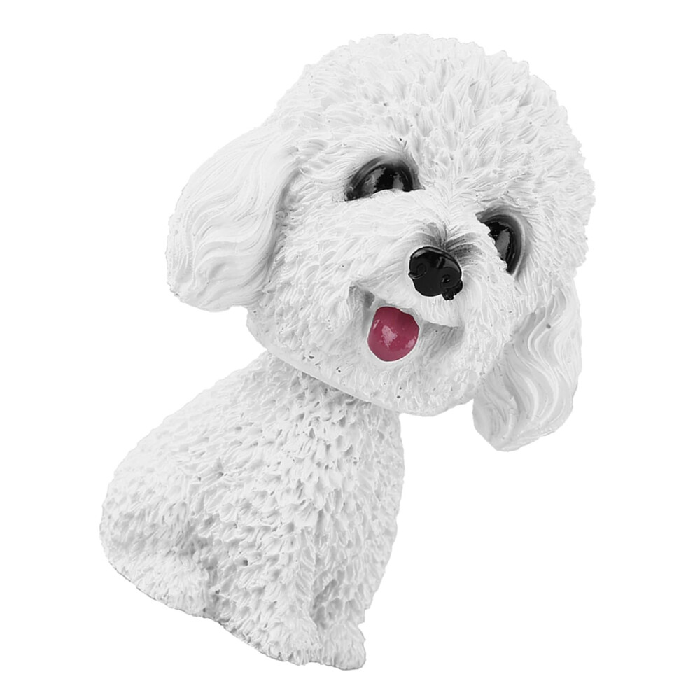 Car Dashboard Dog Ornament Cute Lifelike Teddy Bobblehead Figurine For Car Interior Decoration 9169991117652