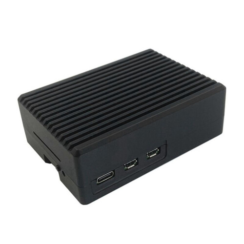 For Raspberry Pi 5B Shell 5BE Radiating Aluminum Striped  Shell Without Fan
