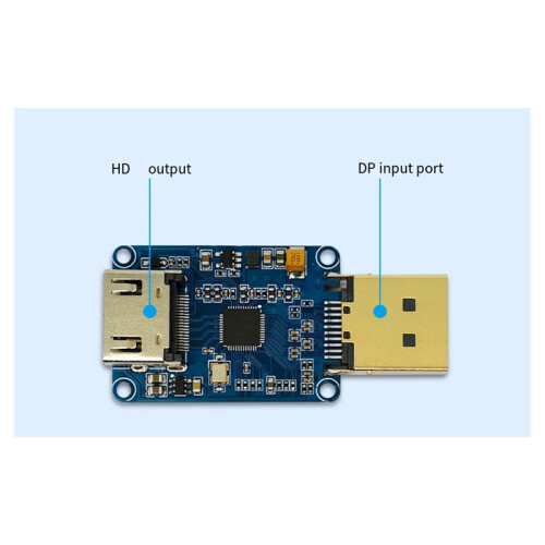 DP Male to -Compatible Female Module PS176 Active Conversion 4K@60HZ Display HD Interface Conversion 1