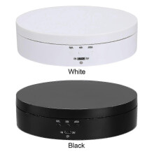 (White) Electric 360 Rotating Display Stand Turntable Jewelry Photography Show Holder