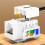 10PCS Cat6 Jack, Ethernet Punch Down Connector, Wall Adapter 90-Degree Module Coupler, Compatible Cat5/5e/6 4