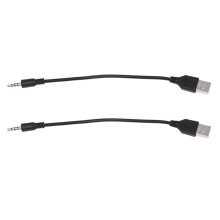 2X 3.5 mm Klinkenstecker AUX Audio Jack Zum USB 2.0 Maennlichen Ladekabel Adapterkabel fuer Auto MP3