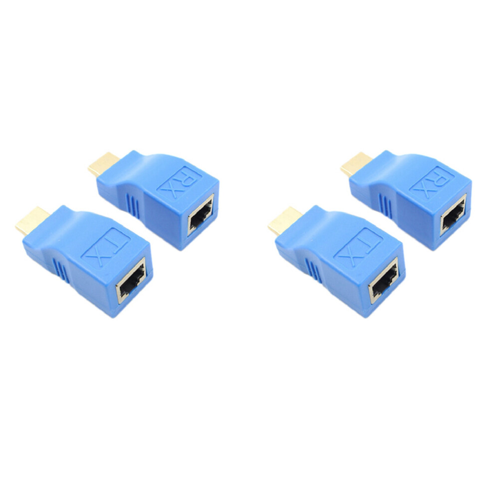 2X Extender To Rj45 Lan Network Extension Transmitter Receiver Tx Rx Cat5e Cat6 Ethernet Cable V1.4 30M 4K 1080P 6032570431414