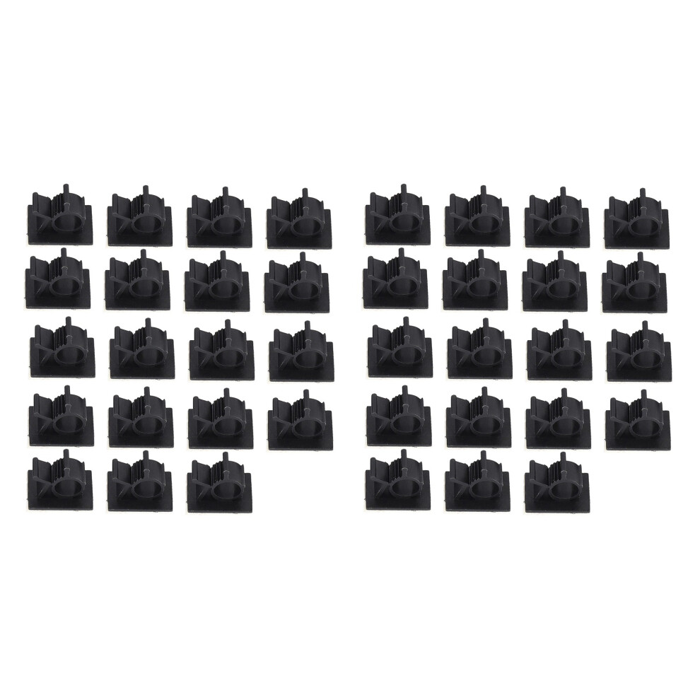 40Pcs Black Adjustable Plastic Cable Clamps Self Adhesive Car Cable Clips Wire Organizer 6031462932237