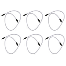 6X 50CM 3.0 III SATA3 7Pin Data Cable 6Gb/S SSD Cables HDD Hard Disk Data Cord with Nylon Sleeved Premium Version