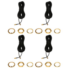 4X RP - SMA Male to Female Wifi Antenna Connector Extension Cable Black 10 M