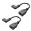2X   to  Cable Cablecreation 0 5Ft 90 Degree Right Angle 1