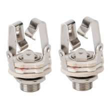 2X Buchse 6,5 Kanal Audio Kabel Anschlussstecker Buchse mit Schalter Stereo 6,5 Buchse für Gitarre