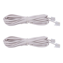 2X 6P2C RJ11 Stecker Auf Stecker Telefonleitung Kabel 5M
