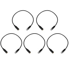5X 3.5mm Plug Jack to RJ9 for Headset to for Office Phone Adapter Cable