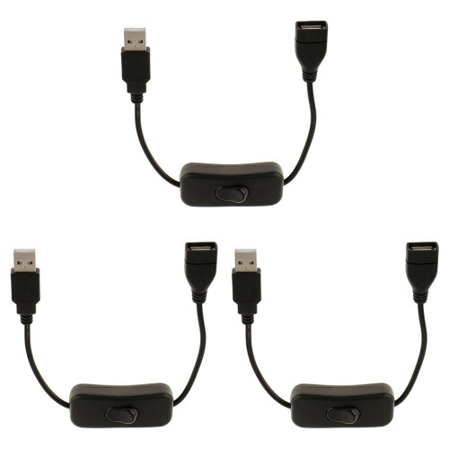 3X Prolunga USB A Maschio-Femmina con Interruttore  / Off