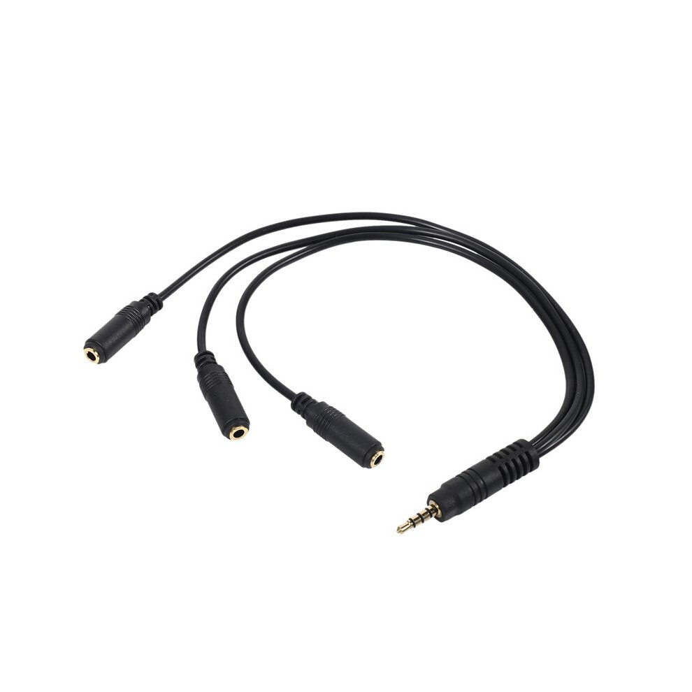 3Pcs 3.5Mm Stereo Audio Splitter Cable Gold Plated 3.5Mm (1/8 Inch) Trrs Stereo Plug Male To 3 X 1/8 Inch 3.5Mm 4713937309127