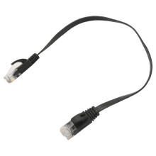24 Pcs 1 Ft Flat Internet Network Cable Solid Cat6 High Speed Patch Lan Wire with Snagless Rj45 Connectors
