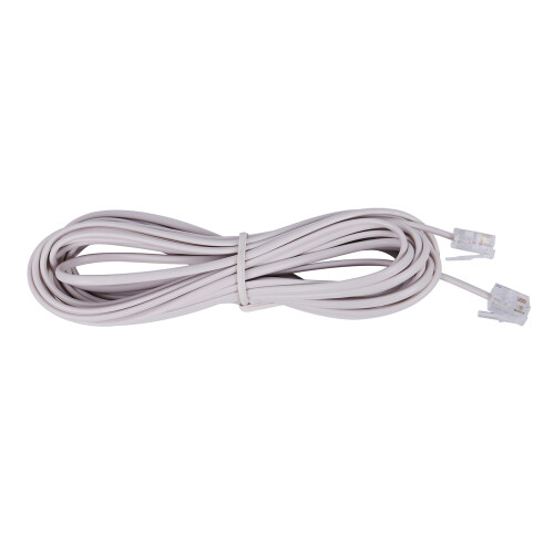 2X 6P2C RJ11 Macho A Macho Enchufe Cable de Línea Telefónica Cable 5M 1