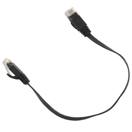18 Pcs 1 Ft Flat Internet Network Cable Solid Cat6 High Speed Patch Lan Wire with Snagless Rj45 Connectors