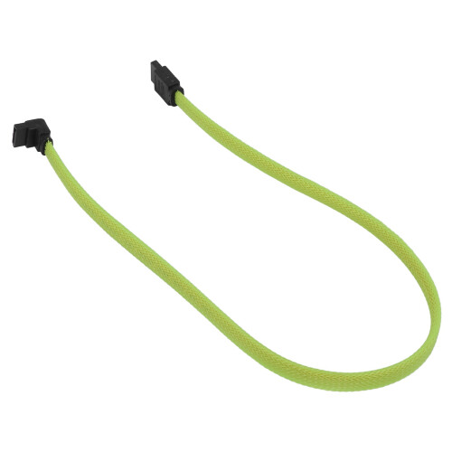 4Pcs 50CM  3.0 III SATA3 7Pin Data Cable Right Angle 6Gb/S SSD Cables HDD Hard Disk Data Cord(Green)