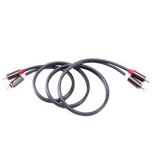 3X Rexlis 2 Rca to 2 Rca Male to Male Hifi Audio Cable Ofc Av Speaker Wire for TV Dvd Amplifier Subwoofer Soundbar 1M