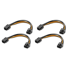 4 Pack Card 6 Pin to 8 Pin PCIe Adapter Power Cable (GPU Video Card Power Cable) 7.8 Inch