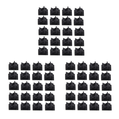 60Pcs Black Adjustable Plastic Cable Clamps Self Adhesive Car Cable Clips Wire Organizer 1
