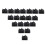 60Pcs Black Adjustable Plastic Cable Clamps Self Adhesive Car Cable Clips Wire Organizer 2