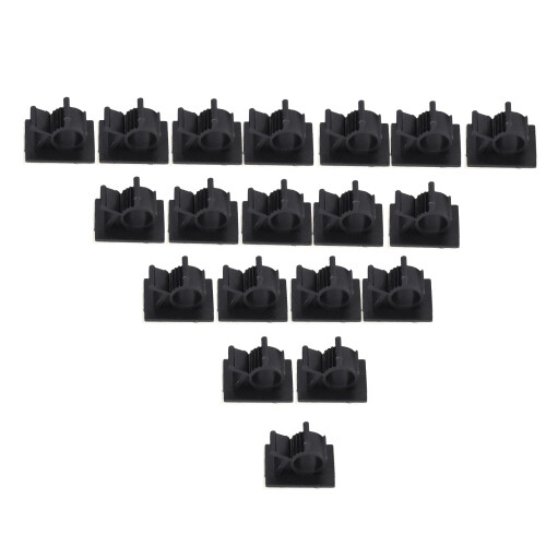 60Pcs Black Adjustable Plastic Cable Clamps Self Adhesive Car Cable Clips Wire Organizer 1