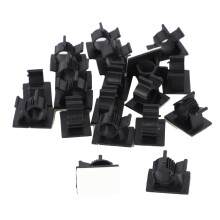 60Pcs Black Adjustable Plastic Cable Clamps Self Adhesive Car Cable Clips Wire Organizer