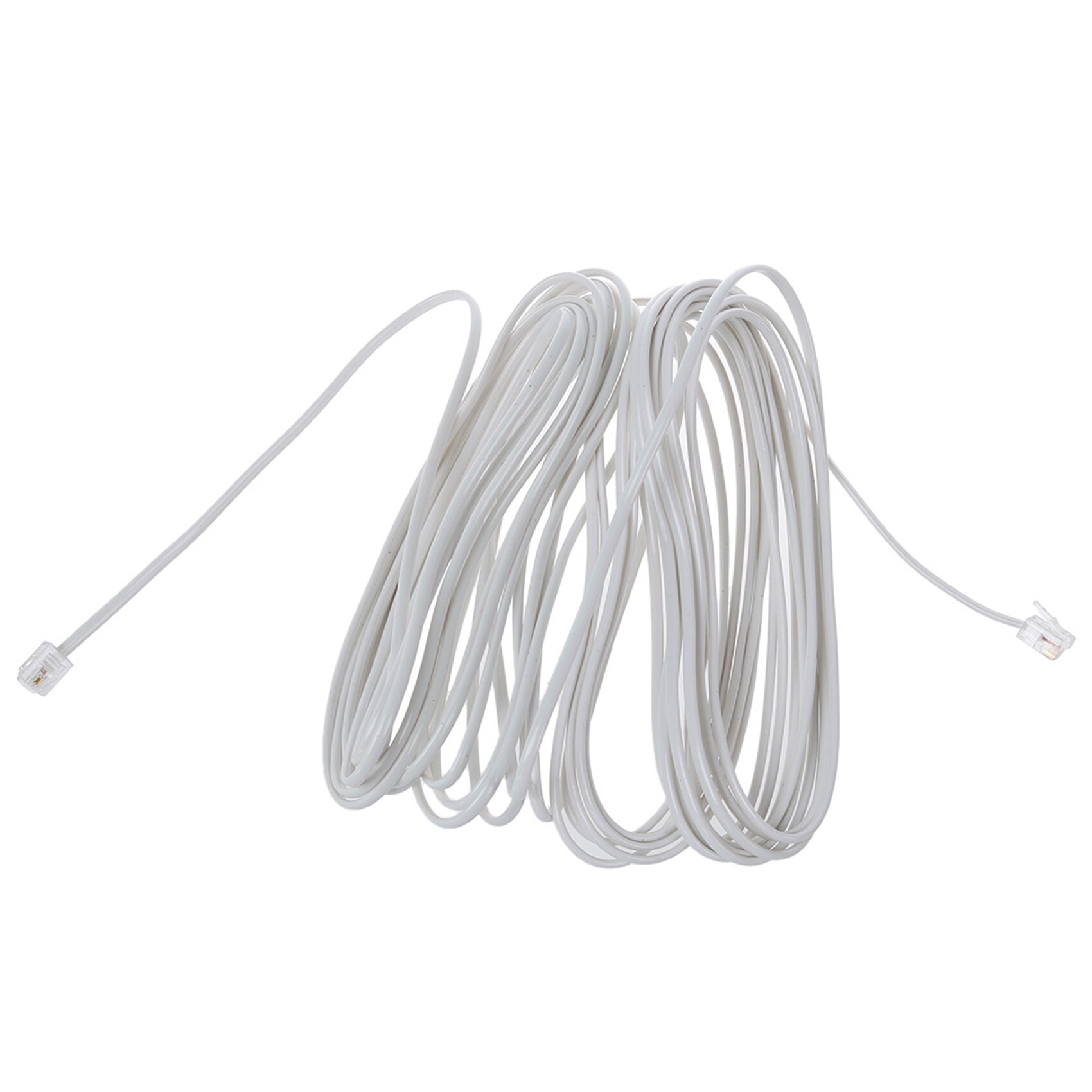 3X 9M 30Ft RJ11 6P2C Modular Telephone Telephoniques Cables Fil Blanc ...