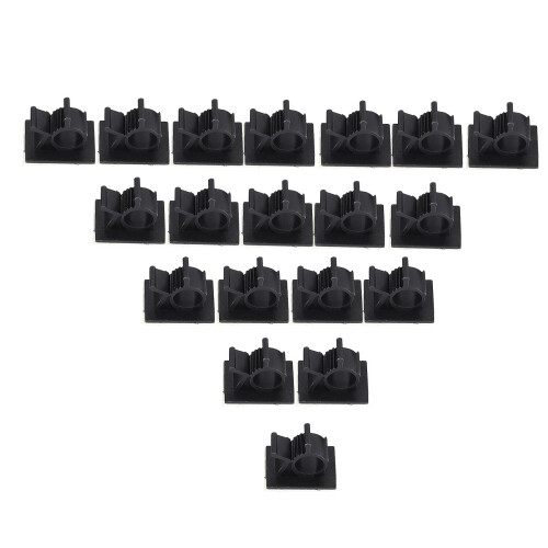 40Pcs Black Adjustable Plastic Cable Clamps Self Adhesive Car Cable Clips Wire Organizer 1