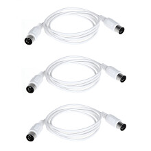 3X MIDI Extension Cable to Male 5 Pin 1.5/4.95FT High Quality 5 Pin Male to 5 Pin Male MIDI Extension Cable