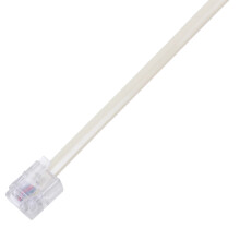 2X Beige RJ11 6P4C Male Plug to 5 6P2C Female Socket Phone Splitter Adapter