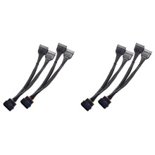 4x 4 Pin Male IDE to Dual 15Pin Female Power Splitter Converter Adapter Cable Hard Drive HDD SSD