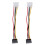 2X Cable Adaptador Conversor  Potencia Hembra A  Macho. 6 Pulgadas 1