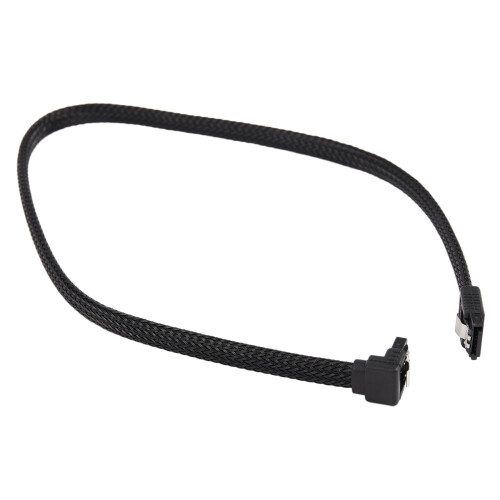3pcs 50CM  3.0 III SATA3 7Pin Data Cable Right Angle 6Gb/S SSD Cables HDD Hard Disk Data Cord (Black) 2