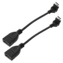 2X Male to Female 90 Degree Converter Connector Adapter Cable 1080P