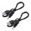 2pièces 3,5 mm x 1,3 mm Cable USB Noir Cable de Chargeur Alimentation 1