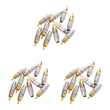 Adapter Audio Koaxialkabel Anschlussstecker RCA Stecker Nahtlos 30 Stueck