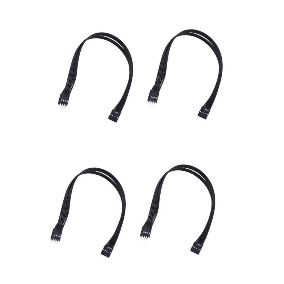 Mainboard 9Pin Usb 2.0 Male To Female Extension Data Cable Cord Wire 30Cm Usb Extension Cable, 4 Pack 4712708527739
