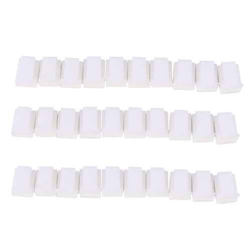 60X Cable Holder Cable Clip Cable Clamp Self-Adhesive White 2
