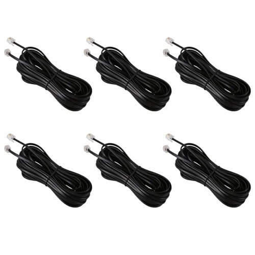 6X RJ11 6P4C Telefonkabelkabel ADSL Modem 10 Meter